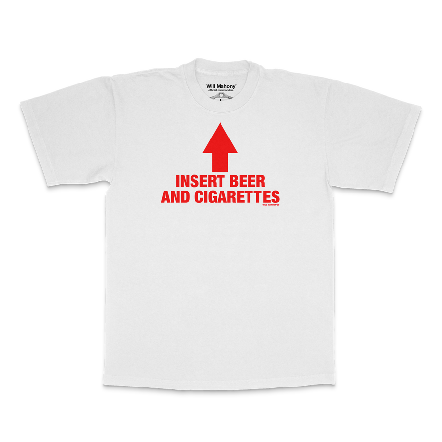 beer and cigarette shirt BEER AND CIGS TEE (WHITE) · Will Mahony beer and cigarette shirt BEER AND CIGS TEE (WHITE) · Will Mahony