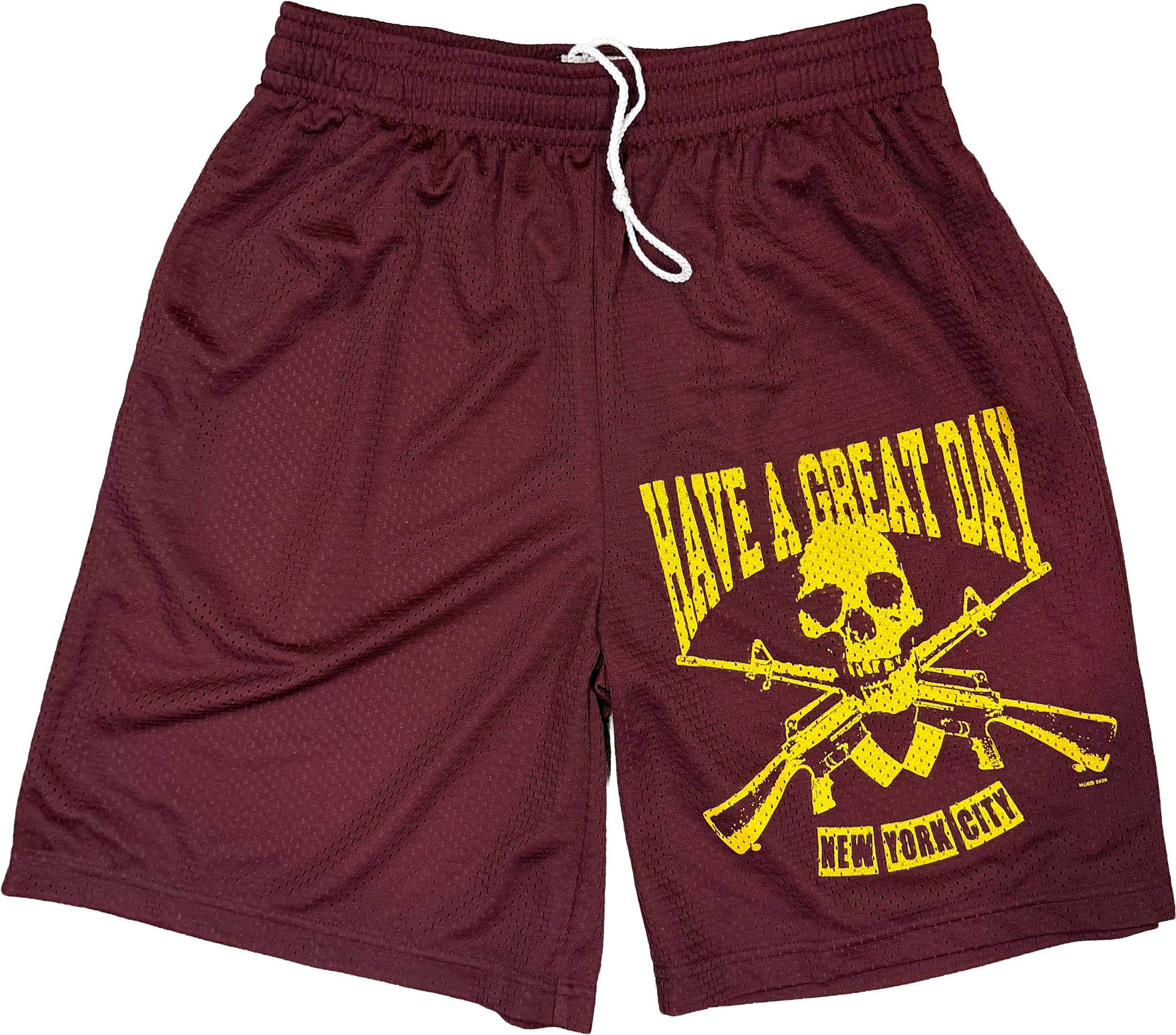 MESH SHORTS MAROON
