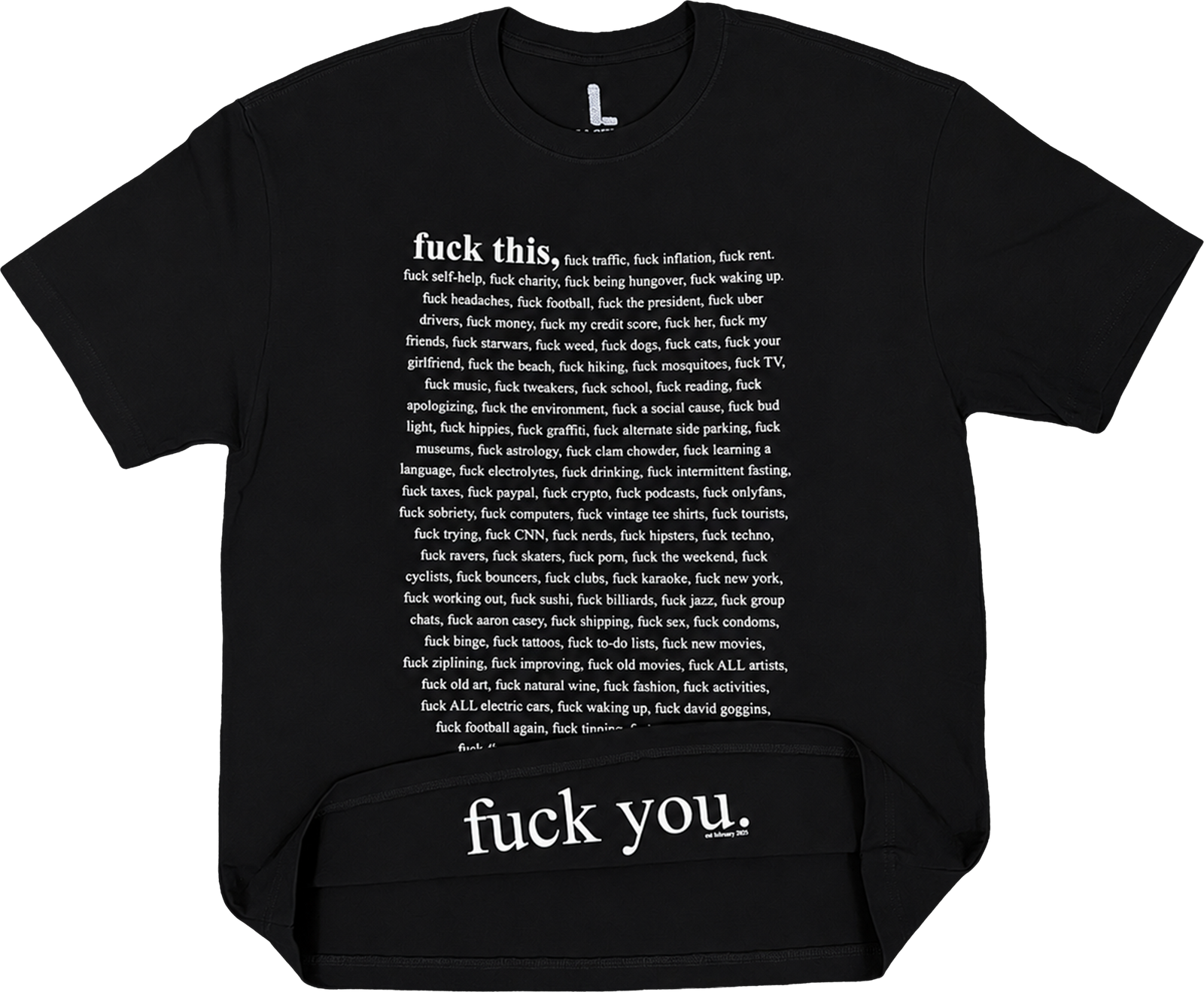 BLACK FUCK THIS TEE